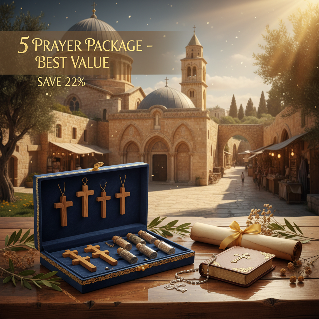 5 Prayer Package at Christian holy sites in Jerusalem - Save 22% Best Value
